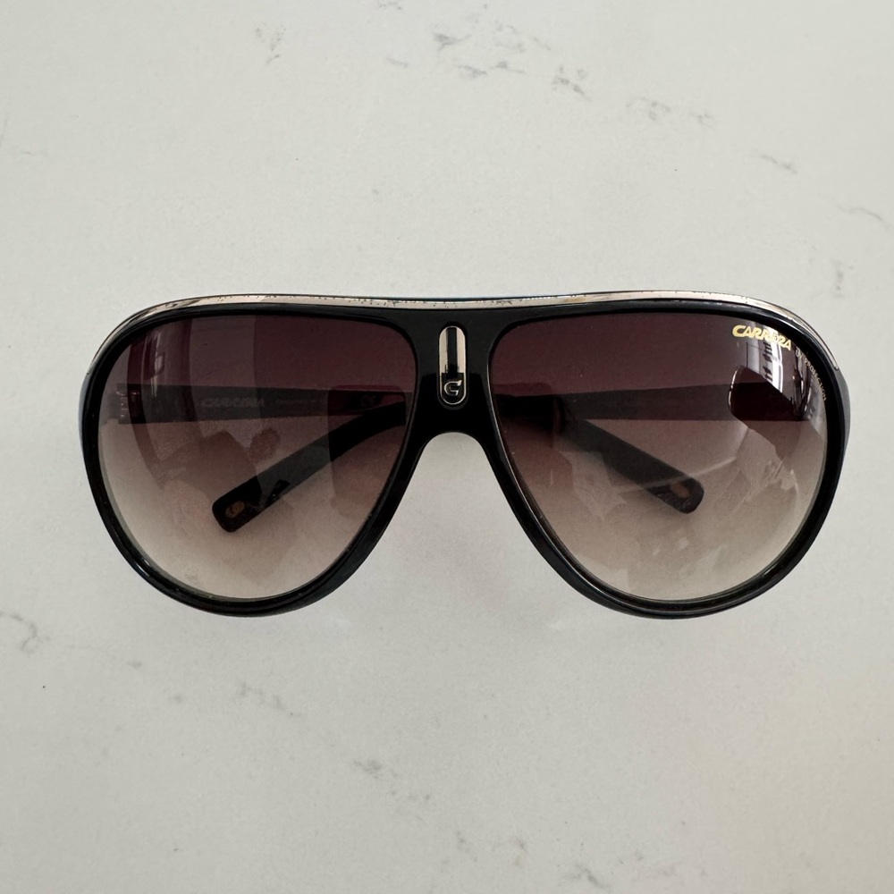 Carrera Black Gradient Aviator Sunglasses